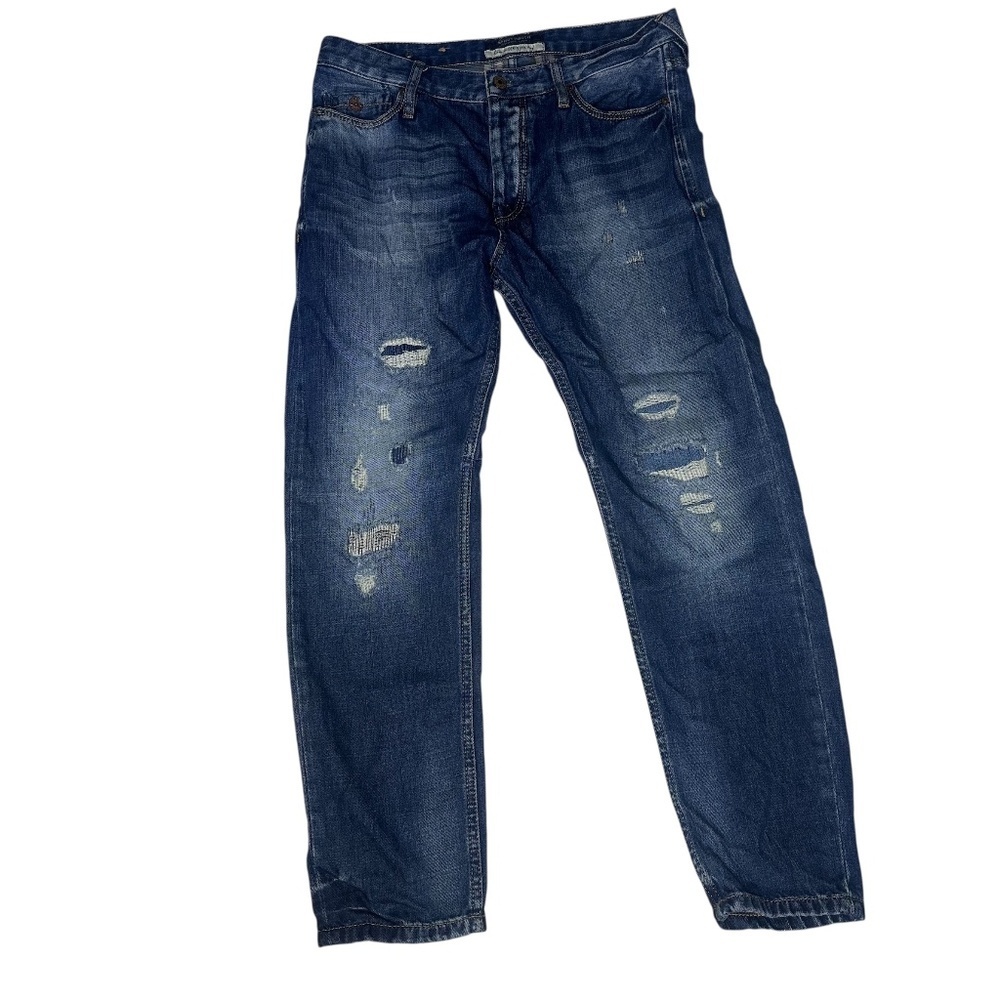 MAISON SCOTCH Naoyo distressed boyfriend jeans 28 dark wash